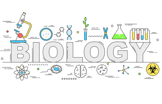 Biology line style illustration