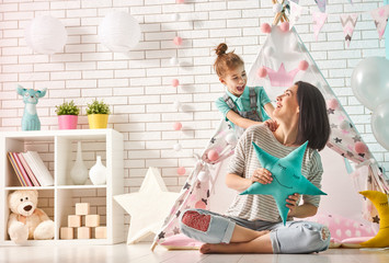 Happy loving family.