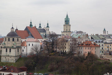Obraz premium Streets of Lublin old town in Eastern Europe, Poland