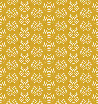 Wheat ears seamless pattern
