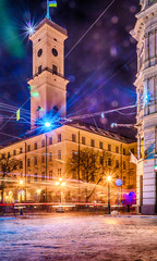 Fototapeta premium Night city scene