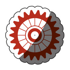 Gear icon. Cog circle wheel machine part and technology theme. Isolated design. Vector illustration