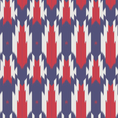 Ikat Seamless Pattern Design for Fabric.