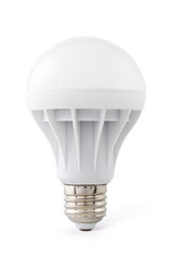 LED energy saving light bulb isolated on white background