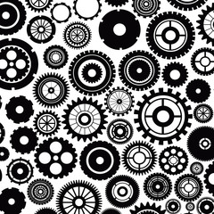 Gears icon. Cog circle wheel machine part and technology theme. Isolated design. Vector illustration