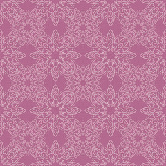 Seamless pattern with mandalas in beautiful colors. Vector background. Perfect for prints, fabric, wallpaper, wrapping paper etc.