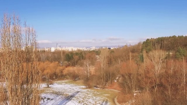 Sofia Bulgaria from central park / Aerial view