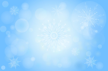 Winter bokeh abstract light background
