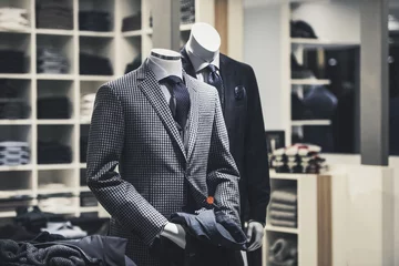 Fotobehang Men elegant clothing showcase © agcreativelab