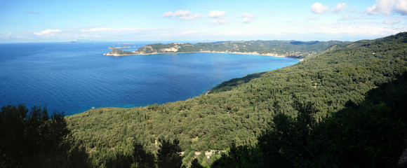 Fototapeta na wymiar Agios Georgios Bay, Corfu Trail, Greece