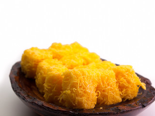 Closeup  Kanom Foi Thong