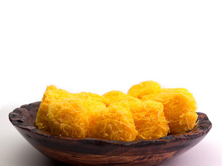 Closeup  Kanom Foi Thong