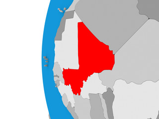 Fototapeta premium Mali on globe