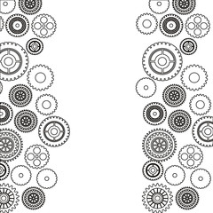 Gears icon. Cog circle wheel machine part and technology theme. Isolated design. Vector illustration