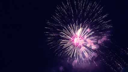 Beautiful fireworks during celebration