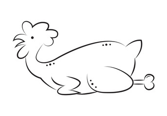 icon Chicken Drumstick, vector