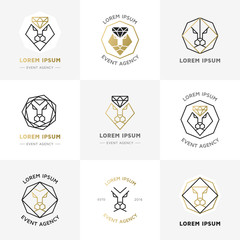 Lion diamond emblems.