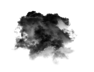 Fototapeta premium Black smoke on a white background