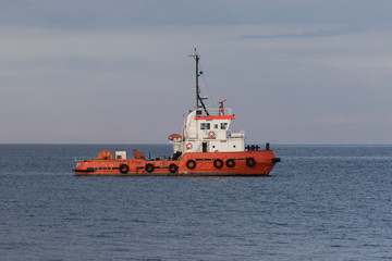 Fototapeta premium Vigili del fuoco in mare