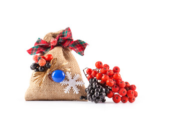Christmas bag isolated on white background