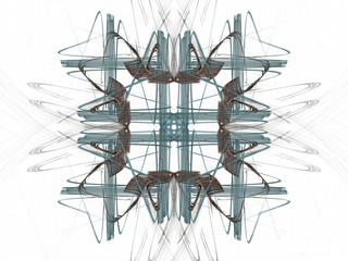 Abstract fractal with a blue pattern