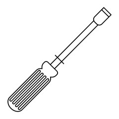 Fototapeta premium Screwdriver icon. Tool instrument repair and construction theme. Isolated design. Vector illustration