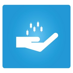 hand holding graph icon