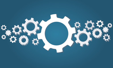 Gears wheel and space background