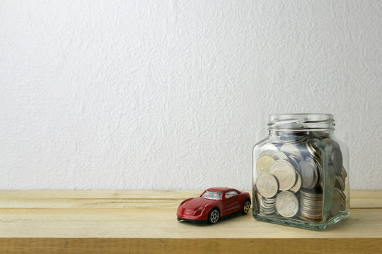 Savings plans for car ,financial concept