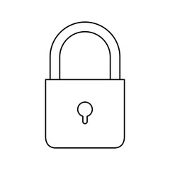Padlock icon. Security system warning protection and danger theme. Isolated design. Vector illustration