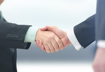 Concept of partnership - handshake  business partners