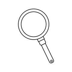 Lupe tool icon. Search magnifying glass zoom and lens heme. Isolated design. Vector illustration