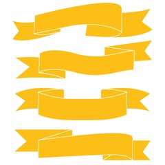 Obraz premium Yellow ribbons set