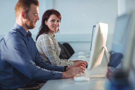 Mature Students Using Computer