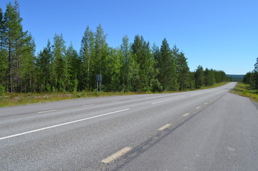 Fototapeta premium Road on north