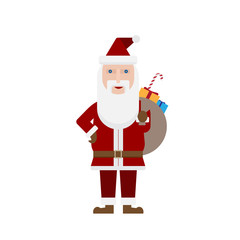 Santa Claus flat design vector illustration
