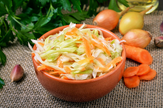 Salad with cabbage and carrots