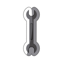 Wrench icon. Tool instrument repair and construction theme. Isolated design. Vector illustration