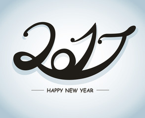 Happy new year 2017 Text Design vector