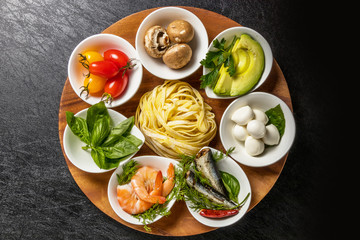 イタリアン　生パスタ料理　 Raw pasta and Italian ingredients