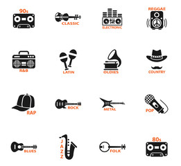musical genre web icons