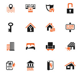 real estate icon set
