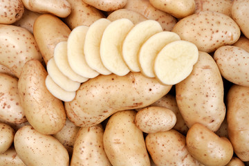 Potatoes whole and sliced