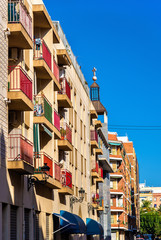 Fototapeta na wymiar Beautiful buildings in the old town of Valencia - Spain