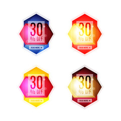 Vector abstract geometric sale labels