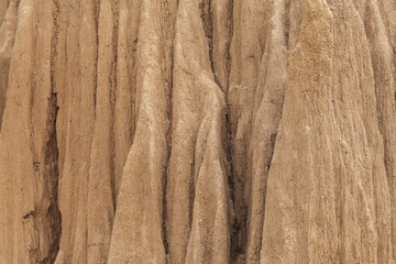 Texture of soil wall