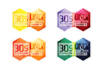 Vector special offer stickers and banners