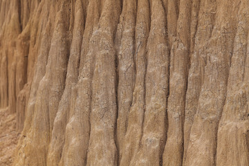 Texture of soil wall