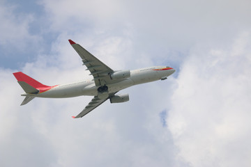 going up commercial plane