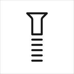 Screw or bolt symbol line icon on background
